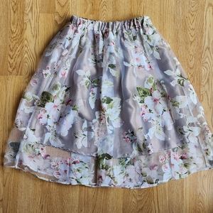 Esley Skirt with Floral Print Tulle Top NWOT